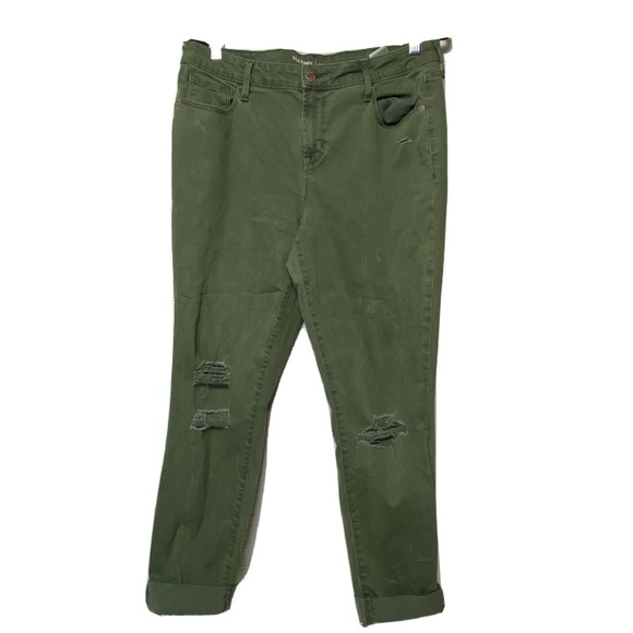 Old Navy Denim - Old Navy Rockstar green distressed jeans